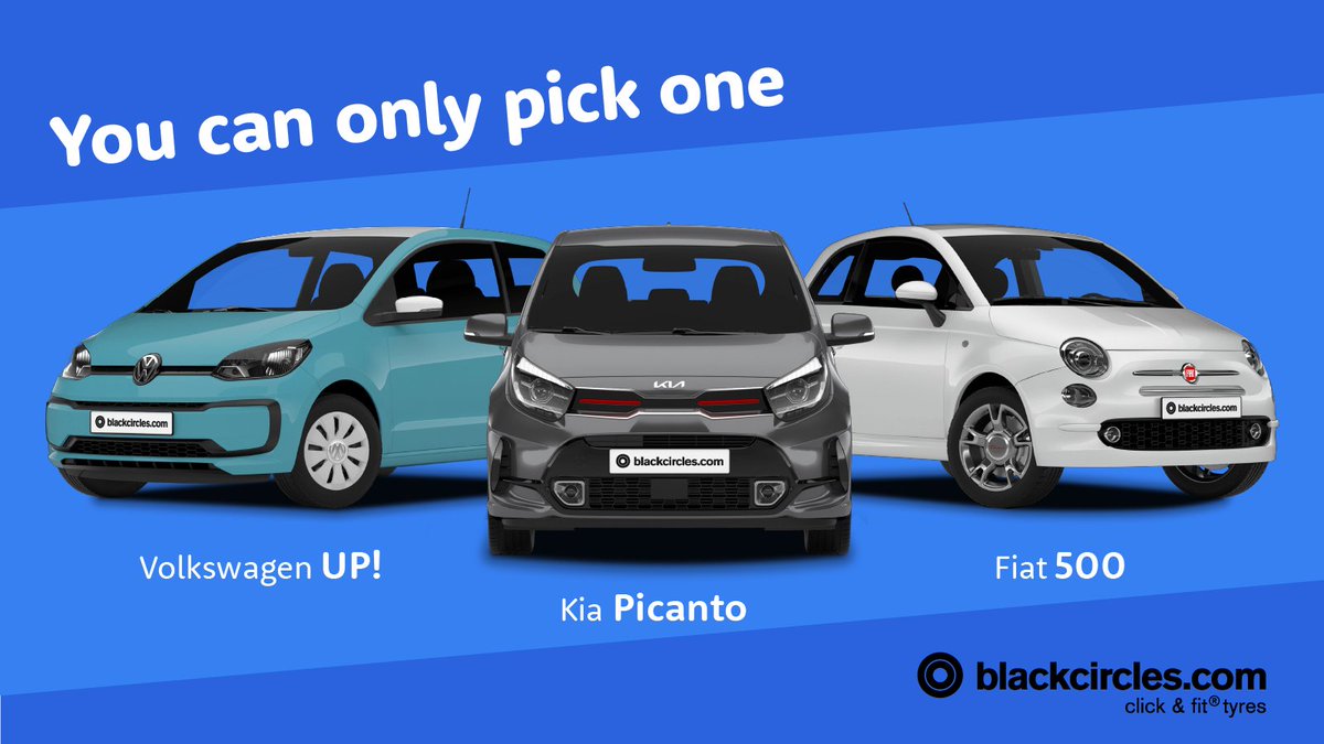 blackcircles's tweet photo. Which car would you choose 🚗?

This week we're asking you what city car you prefer from the options 👇

Comment below and let us know! we can't wait to hear 😀 https://t.co/HjaGwURVyw