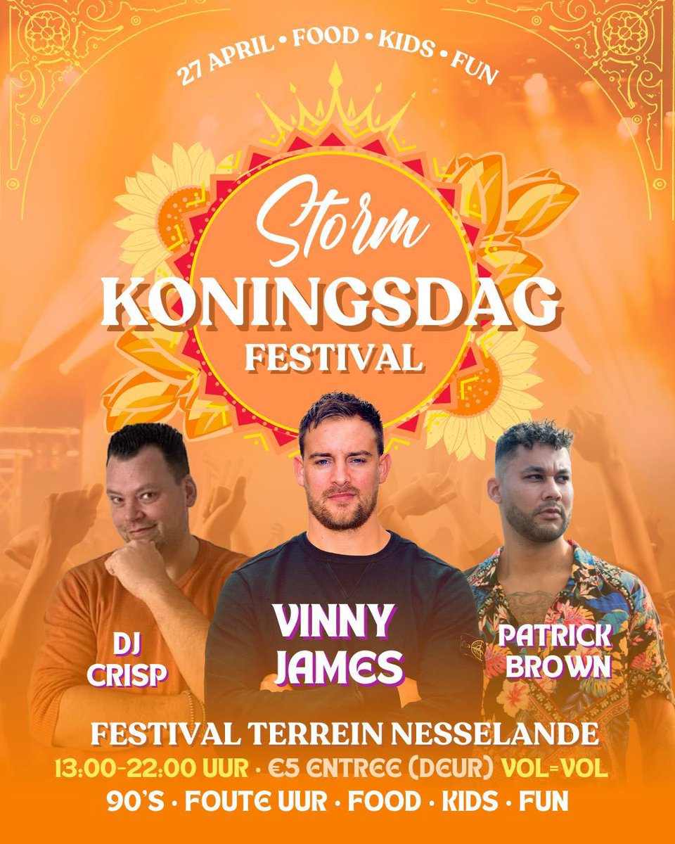KONINGSDAG VIER JIJ TOCH IN NESSELANDE STORM
AAN WATER kids zijn toegestaan #koningsdag #vinnyjames #nesselande #rotterdam #5euro #kingsday #festival