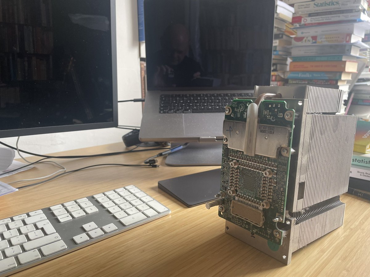 andy_pols's tweet photo. My Mac - old and new.  A huge old G5 cpu. https://t.co/eGmnuXOY9E