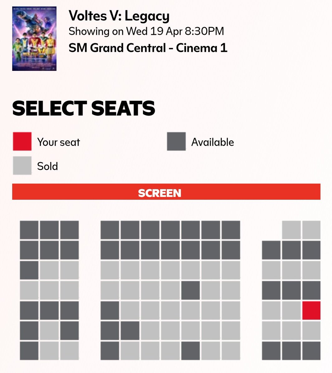 shadowdusk023's tweet photo. Grabe, dumami bigla ang bumili ng ticket. Puro naghintay muna siguro ng movie reviews 

#VoltesV
#VoltesVLegacy #V5LegacyTheCinematicExperience #VoltesVLegacyAtSMCinema https://t.co/kxFEEhZ3QX