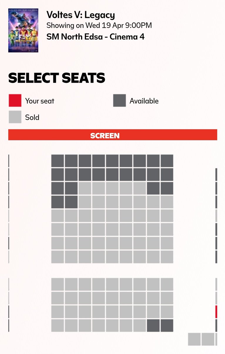 shadowdusk023's tweet photo. Grabe, dumami bigla ang bumili ng ticket. Puro naghintay muna siguro ng movie reviews 

#VoltesV
#VoltesVLegacy #V5LegacyTheCinematicExperience #VoltesVLegacyAtSMCinema https://t.co/kxFEEhZ3QX