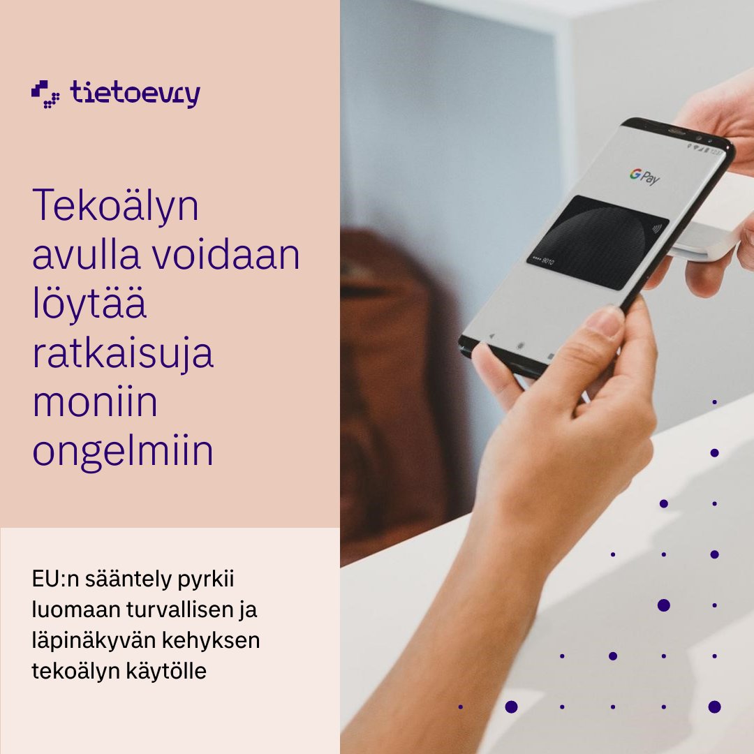 Tietoevryfi's tweet photo. #Tekoäly mahdollistaa parempien palveluiden kehittämisen kansalaisille. Mitä EU:n ehdottamat tekoälysäännöt tarkoittavat pankkialalla? Tietoevry, @AaltoUni ja @UniTurku aloittavat tutkimusprojektin:https://t.co/q4mnEWL7wX

#pankkiala #TietoevryVeturi #TrustedDigitalSocieties https://t.co/r1J9Gcqeb1