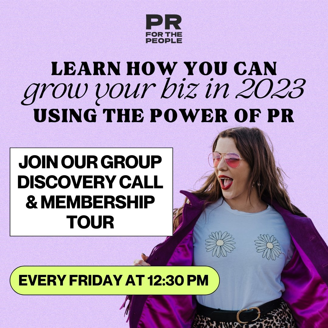 PR_forthePeople's tweet image. This Friday at 12:30pm join me for a group discovery call and look around our DIY PR membership 💚

Sign up for the call here - calendly.com/prforthepeople…

#diypr #smallbusiness #prtips #membershiptour #journorequest