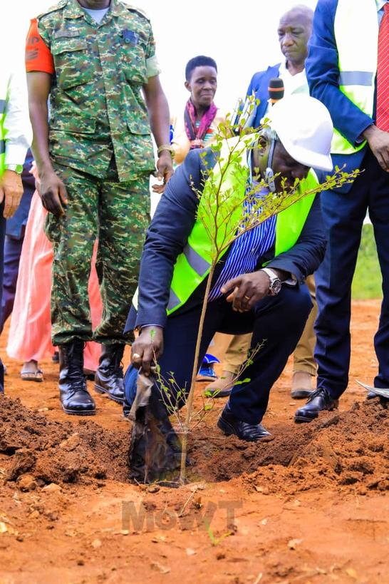 <a href="/GenWamala/">General Edward Katumba Wamala</a> of <a href="/MoWT_Uganda/">Ministry of Works & Transport</a>
planting a tree at the groundbreaking ceremony of the road equipment training center in Luwero.
<a href="/UNIDO_Uganda/">UNIDO Uganda</a> <a href="/MediaScapeNews/">MediaScape News</a> <a href="/mr_bageya/">Mr. Bageya Waiswa</a> <a href="/HonEchweru/">Hon. Ecweru Musa Francis</a> <a href="/HonByamukama/">Hon. Byamukama Fred</a>