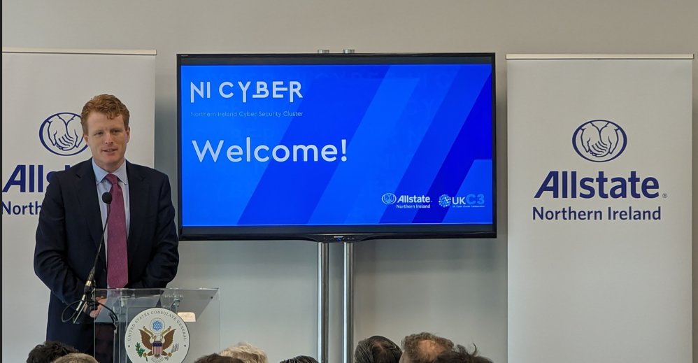 keithlippert_'s tweet photo. Fantastic morning hosting @NICyber breakfast networking and panel event at @AllstateNI. 

We were delighted to be joined by @joekennedy, @JaneCBrady, NI Civil Service, @mairemcloone , @CSIT_QUB, Ryan Donnelly, Enzai, and Michelle Simpson, @bsidesbelfast. What a lineup! https://t.co/TfXhzTgzOX