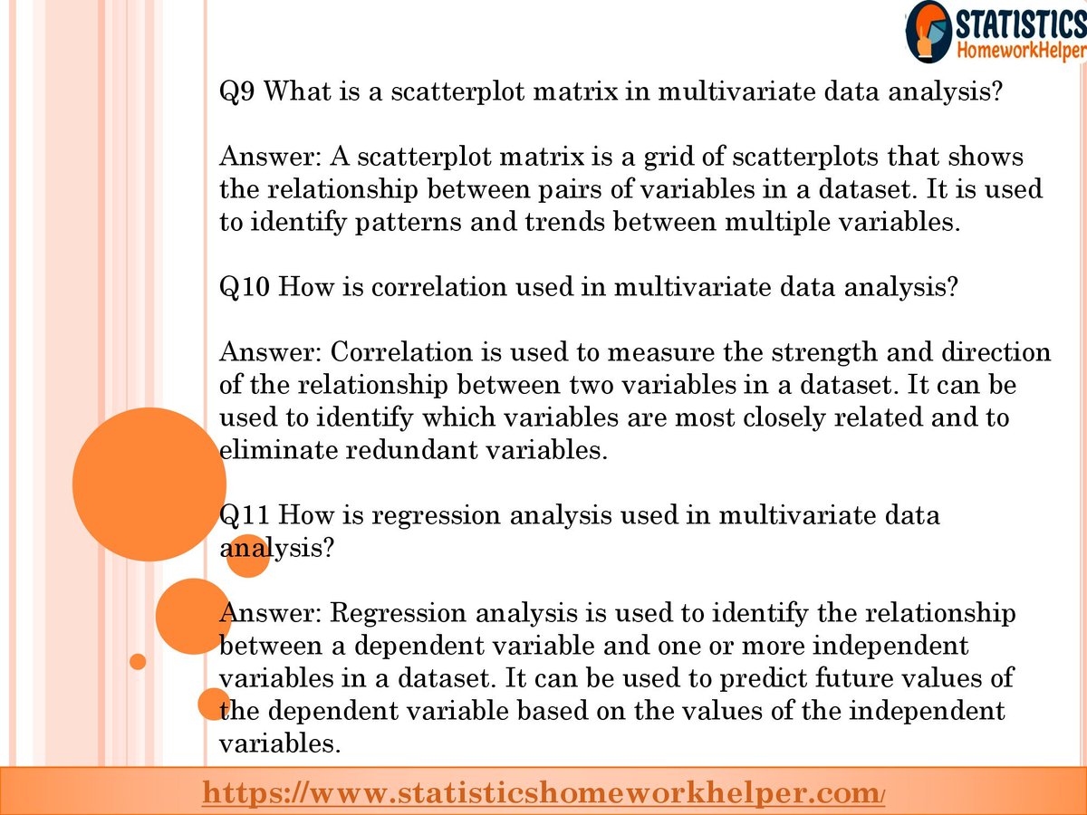 StatisticsHome2's tweet image. Don't let Multivariate Data Analysis stress you out any longer. Contact our statistics homework help website today and let us help you excel in your statistics homework!
Visit: statisticshomeworkhelper.com
#statisticshomeworkhelp #homework #studytips #tutorial #study #university #help