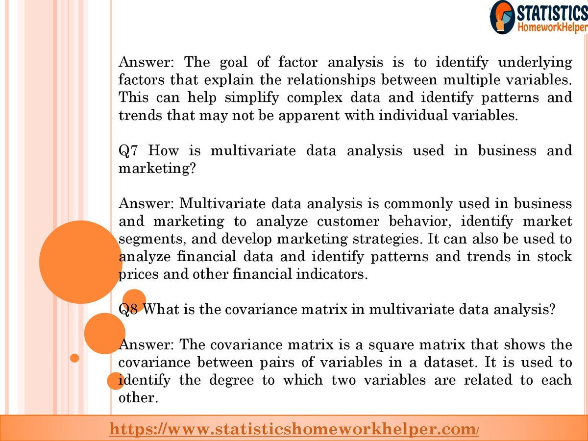 StatisticsHome2's tweet image. Don't let Multivariate Data Analysis stress you out any longer. Contact our statistics homework help website today and let us help you excel in your statistics homework!
Visit: statisticshomeworkhelper.com
#statisticshomeworkhelp #homework #studytips #tutorial #study #university #help