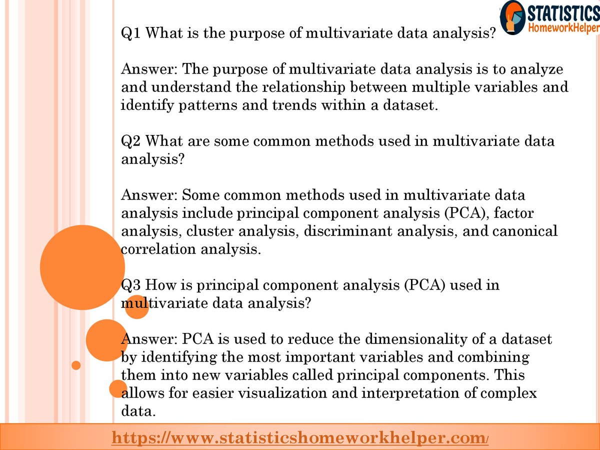 StatisticsHome2's tweet image. Don't let Multivariate Data Analysis stress you out any longer. Contact our statistics homework help website today and let us help you excel in your statistics homework!
Visit: statisticshomeworkhelper.com
#statisticshomeworkhelp #homework #studytips #tutorial #study #university #help