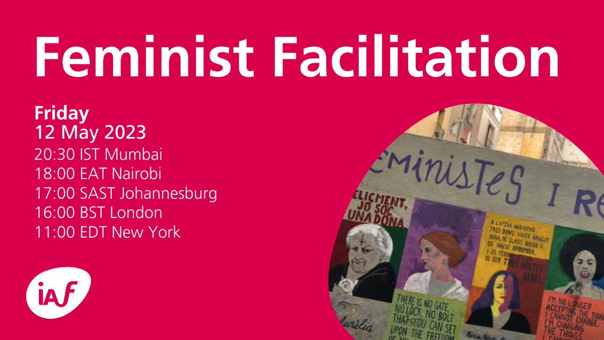 we_are_fl's tweet photo. What does it mean to be a feminist facilitator? Join us on 12 May in this FREE webinar to explore how feminist practice can be applied to facilitation skills along with @IAFacilitators, @ica_uk &amp; @martingilbraith. Register here: https://t.co/XLRFvlAWuU https://t.co/k82lluiSJ3