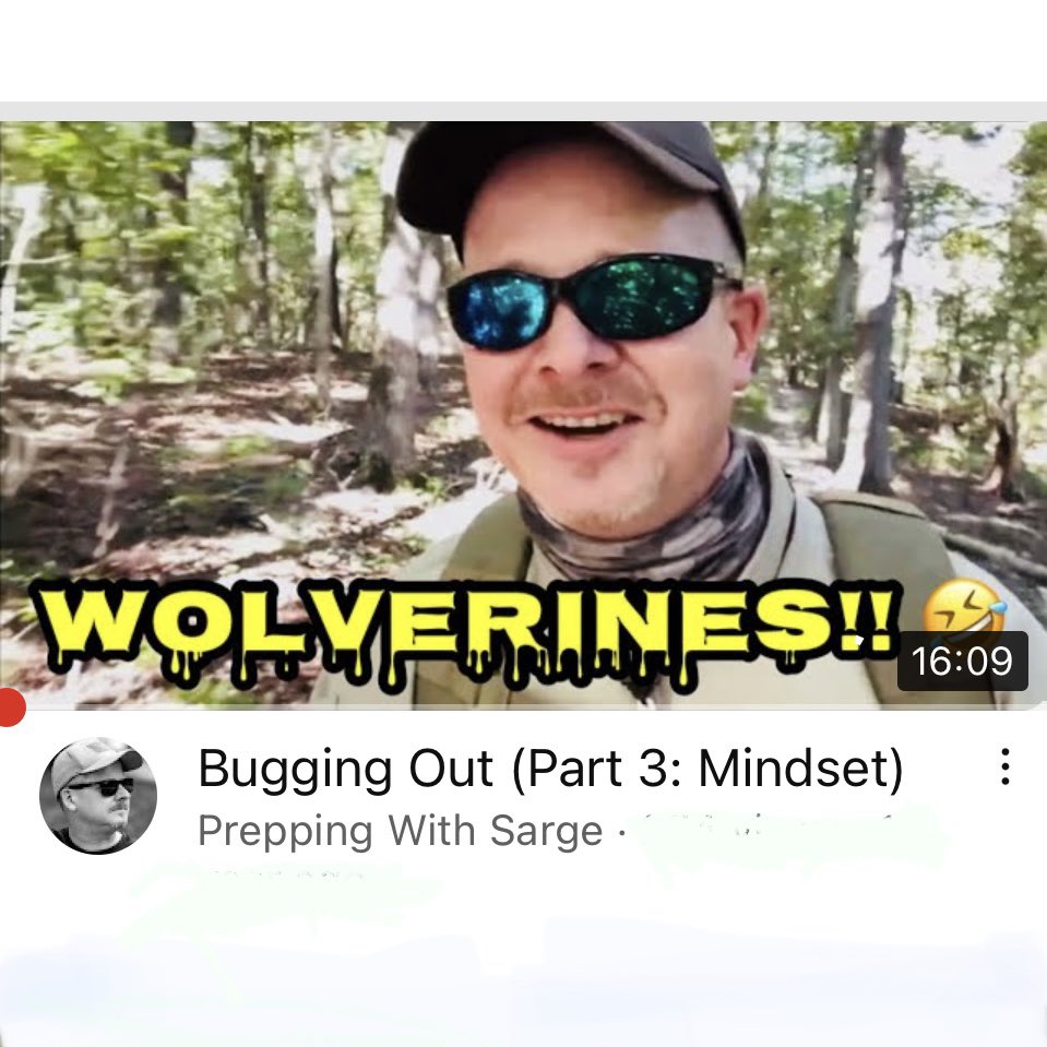 IamOnYoutube1's tweet image. Bugging Out (Part 3: Mindset) youtu.be/ClqlKL5QJNY 
#bugoutbag #buggingout