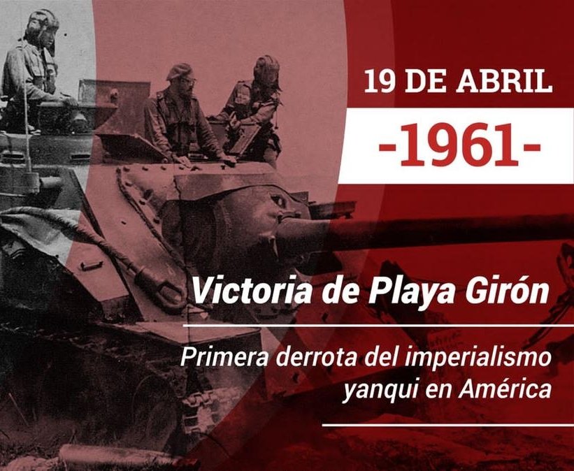La victoria de Playa Girón dejó una huella implacable de ímpetu, valentía y fortaleza, de un pueblo que cuenta con un historial de hechos que distinguen el heroísmo y el patriotismo de #Cuba
#TenemosMemoria #BMCGuineeaBissau <a href="/TaniaMCruzHdez/">Dra.Tania Margarita Cruz Hernández</a> <a href="/ArgudinMilagros/">Dra. Milagros Valdespino Argudin</a> <a href="/cubaengb/">Embajada de Cuba en Guinea Bissau</a> <a href="/CManuel067/">MANUEL HERNANDEZ</a>
