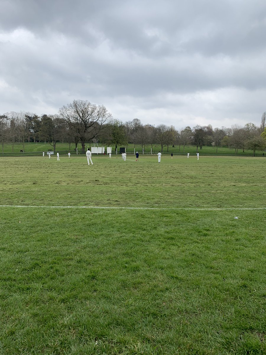 UoBCricket's tweet photo. 4xi are underway. Percy and Vaille opening on a standard early April wicket #variablebounce #burstonsraspyvoice #4sonthedancefloor #farm https://t.co/CgWHZC83sj