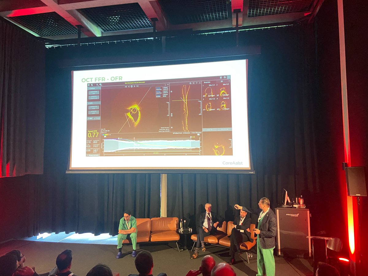 PulseMedTech's tweet photo. Team @DrAllenJ  @ziadalinyc  from @StFrancis_LI  shared non-wire-based physiology topic 'FFR from IVUS and OCT' by using #OctPlus software and #IvusPlus software (@PulseMedTech , shanghai) during #THEPHYSIOLOGYCOURSE #TPC2023，Belgium. https://t.co/S2az3SXroN