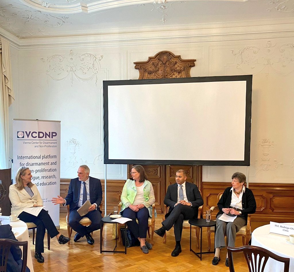 FedeDallArche's tweet photo. The mini-course for #Ambassadors in Vienna on #NuclearIssues organised by @VCDNP &amp; hosted by the @FinEmbVienna is coming to an end.Congrats to @GaukharM @esokova @atomic_yozhik @ingridkirsten1 @laura_rockwood &amp; other colleagues involved for the very successful &amp; important event👏 https://t.co/ks0vDOlHa1