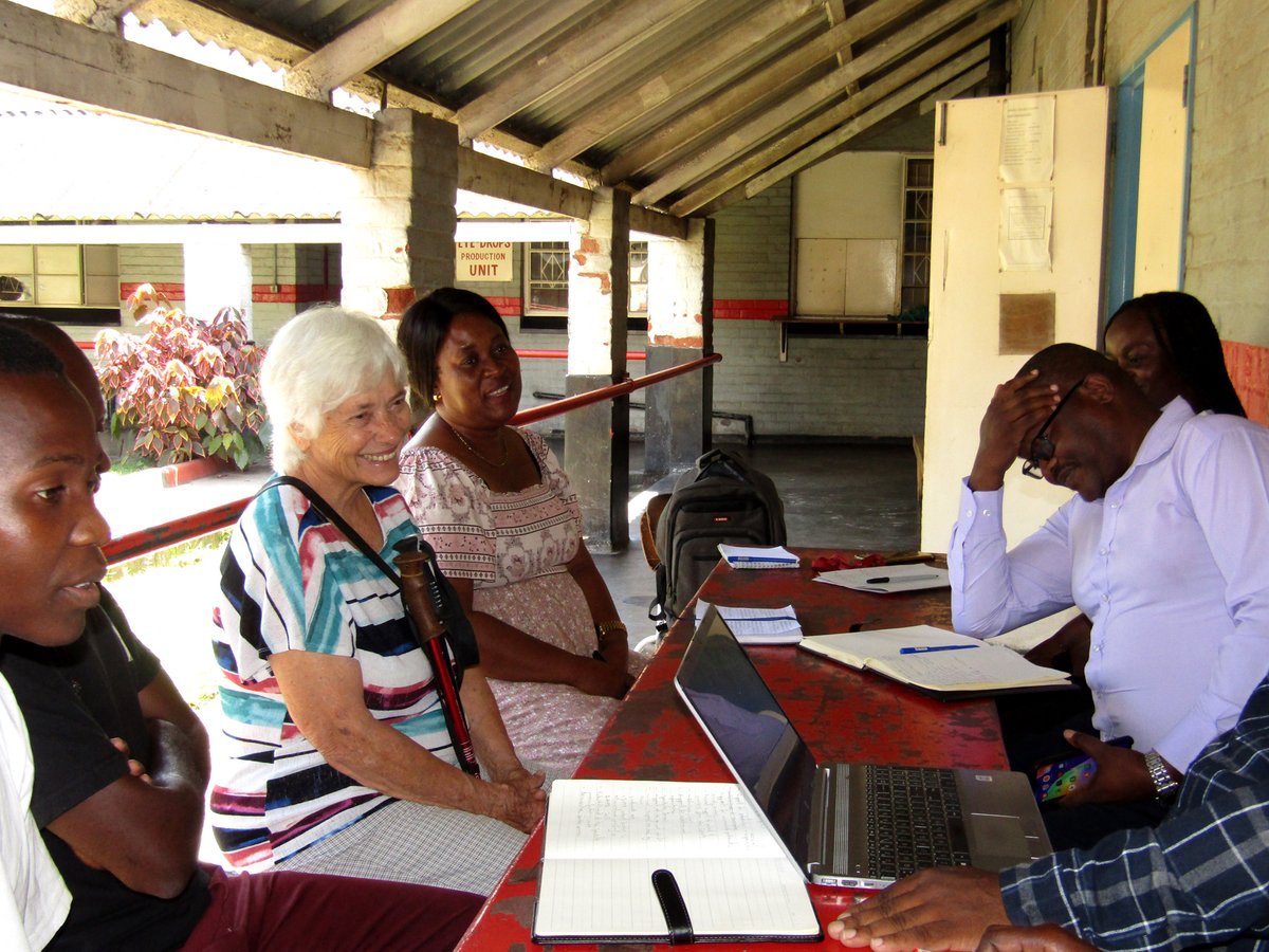 helpagezim's tweet photo. Really enjoyed a sit-down welcoming Neville, with (@CBM_Global  representatives, HAZ representatives  and the Nurse in charge at Sakubva Eye Unit) and discussing so many shared interests on the future of Eye Health, and how best we can improve the main Eye Health Unit in Mutare. https://t.co/0sBgDhT9nD