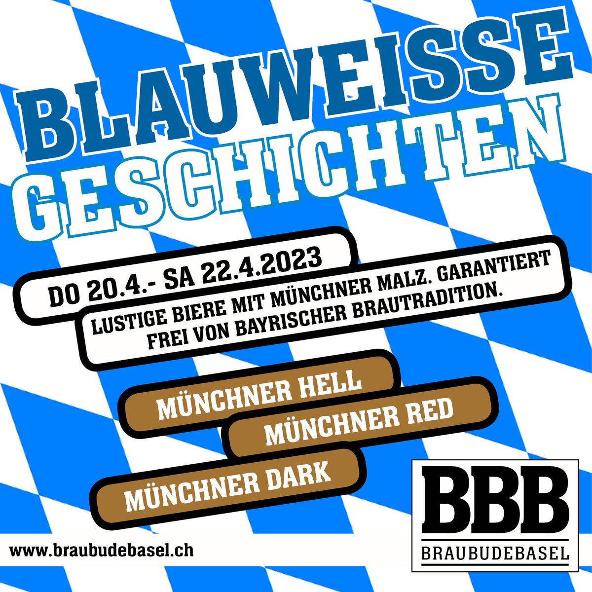 braubudebasel's tweet photo. Diese Woche machen wir einen auf München. Aber Achtung: Wer jetzt einfach Helles und Weizenbier erwartet, irrt. Wir haben ein paar Crossover-Lagerbier-Rezepte angesetzt, die alle auf einer guten Portion Münchner-Malz basieren. Hell, dunkel, irgendwo dazuwischen. Ab Donnerstag. https://t.co/BPicIouHF0