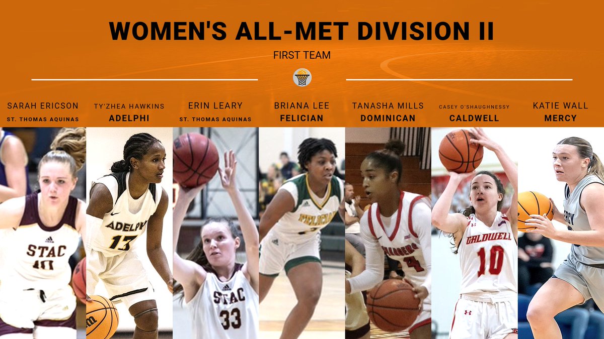 🗽 🥇Congrats to the 2023 All-Met Women's Division II FIRST TEAM! 🏀 @STACSpartans @AUPanthers @FelicianUSports @ChargersofDU @CaldwellCougars @MercyMavericks @TheNortheast10 @CACC01 @ECCSports tinyurl.com/26kgv8s5