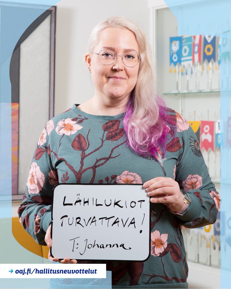 "Lukiokoulutuksen alueellisesta saavutettavuudesta on pidettävä kiinni. Pienissä lukioissa ehditään kohdata opiskelijat ja vastata heidän tarpeisiinsa pienemmissä ryhmissä. #Lukio lisää paikkakunnan vetovoimaa."  
Lisää #hallitusneuvottelut-terkkuja: oaj.fi/hallitusneuvot…