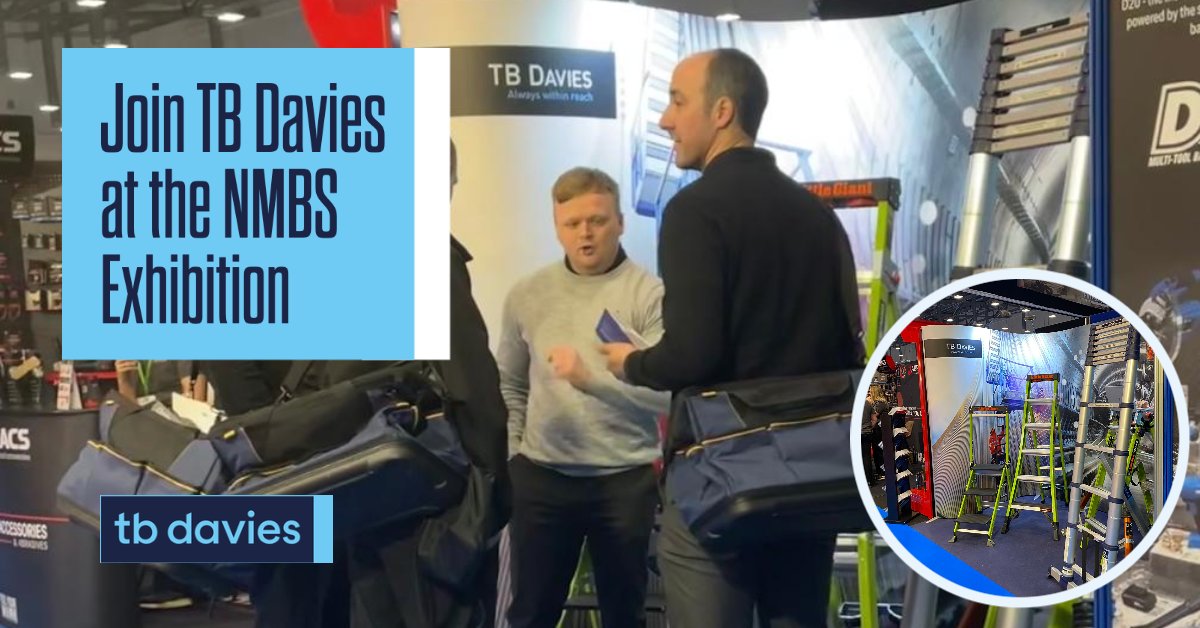 Looking for high-quality ladders and steps? Look no further than TB Davies! Come and visit us on stand 267 at the NMBS Exhibition today/tomorrow, &amp; learn about our exceptional customer service &amp; exclusive offers. #NMBSExhibition #TBDavies <a href="/NationalMerch/">NMBS</a>  tbdavies.co.uk/2023/04/join-t…