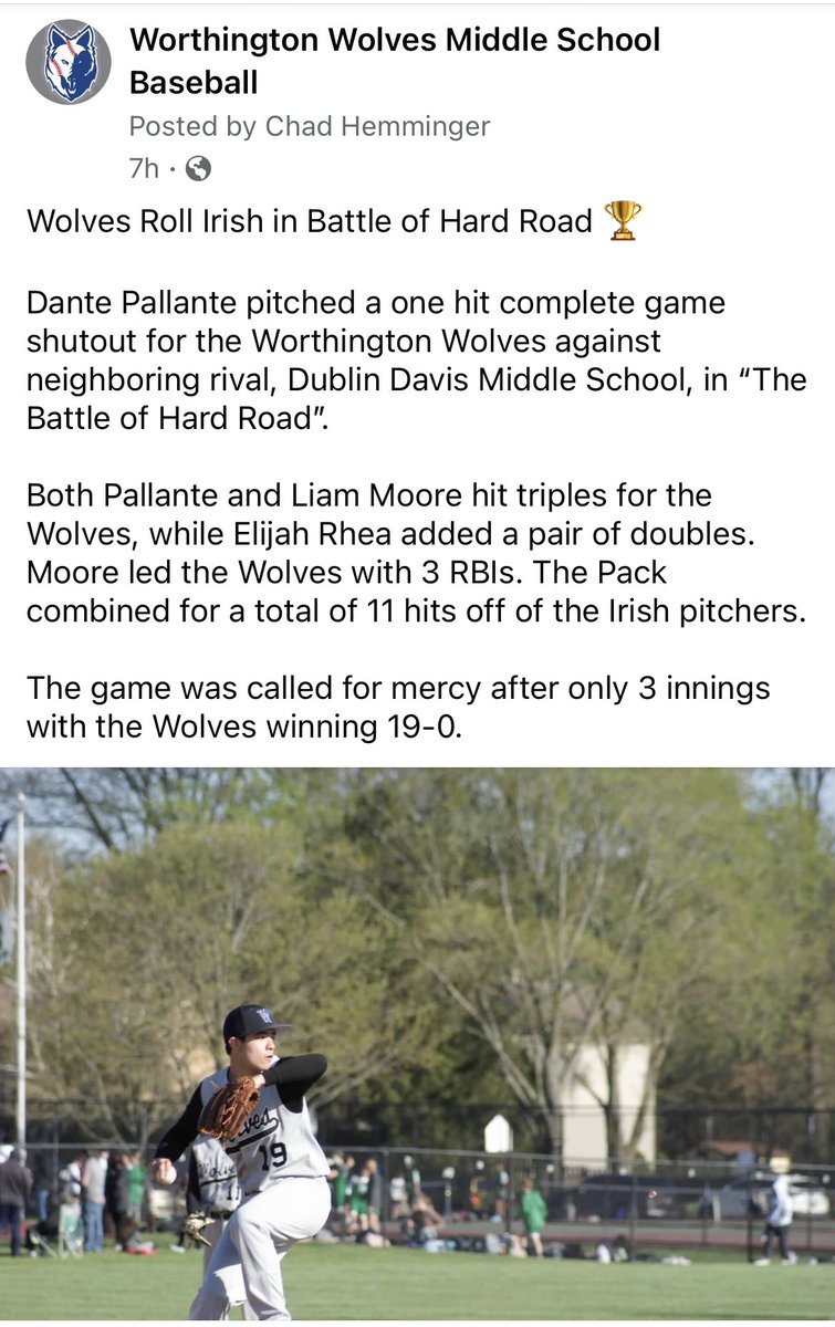 CoachHemmy's tweet photo. Wolves Win Battle of Hard Road, 19-0! ๐
#BattleofHardRoad
#WorthingtonWolves
#DantePallante
#LiamMoore
#ElijahRhea https://t.co/a4lKv12r3t