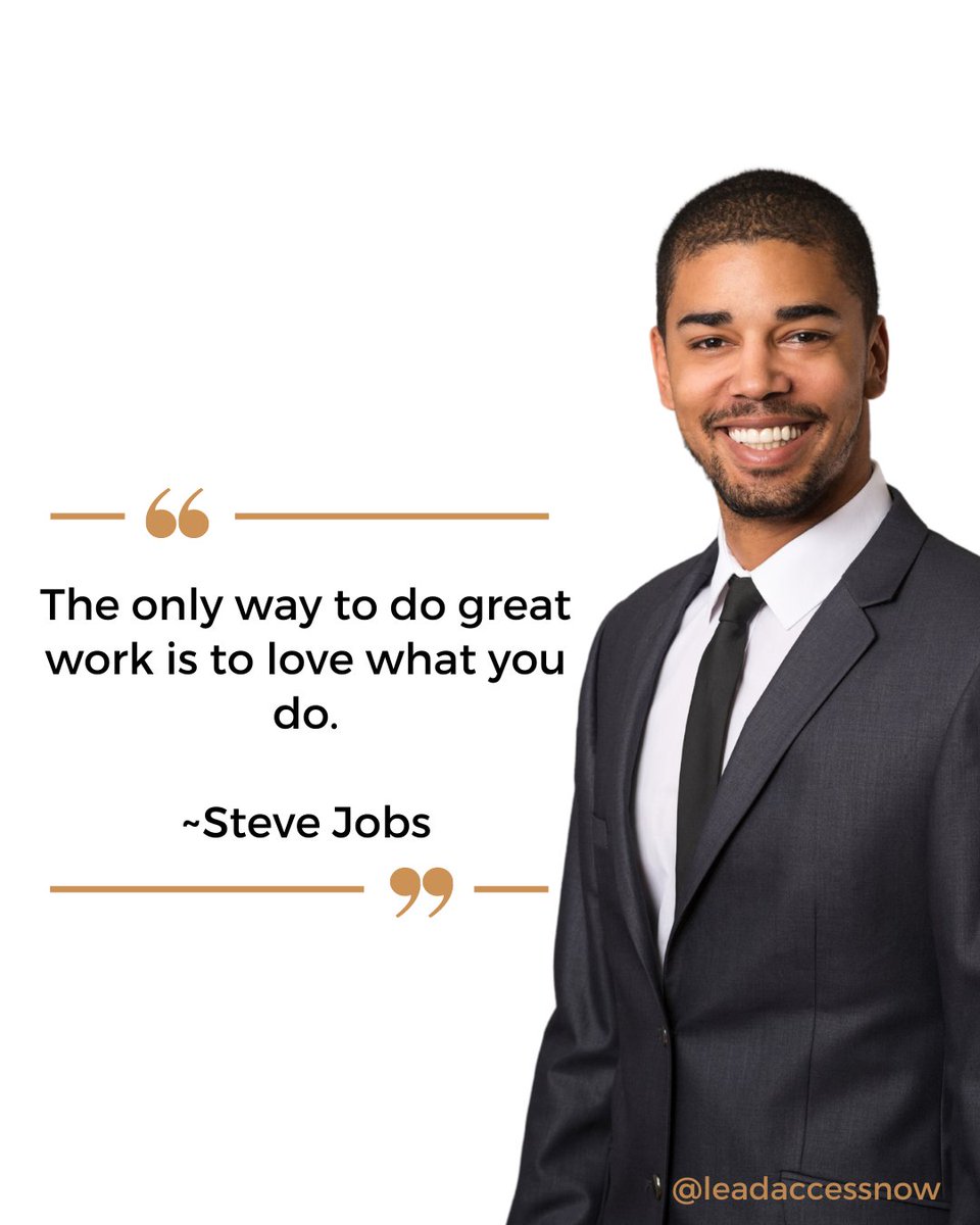 leadaccessnow's tweet photo. Loving what you do will take you to heights, career-wise!

#tips #quotes #career #coaching #foodforthought #leadaccess https://t.co/0wg3y7CYFE