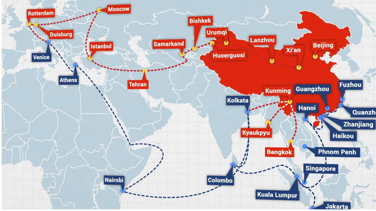 Superma19693049's tweet photo. #中国 はインフラ投資と建設で他国と協力
#米国 は世界中に軍事基地を建設している https://t.co/7PRhlXwaD1