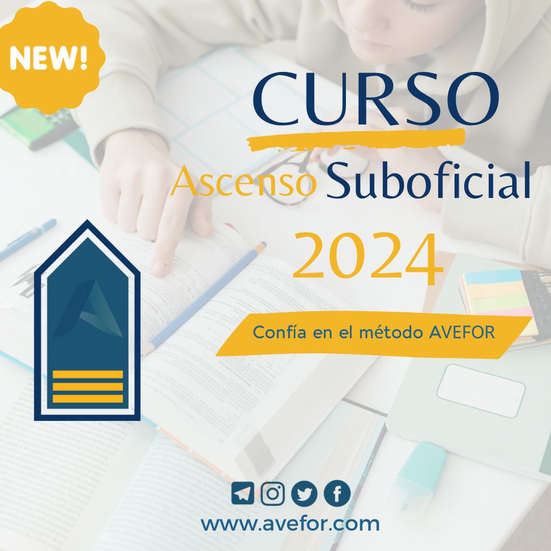 AveforFormacion's tweet photo. Recuerda que la oposición no es una lucha, sino un objetivo.

2024 está ahí, pero ya sabes cómo pasa el tiempo. 

En #AVEFOR estamos para ayudarte en tu ascenso.

✔️Cursos #SuboficialGC24 ➡️ https://t.co/LuKrccKYwu

✔️Temario #SuboficialGC24 ➡️ https://t.co/6B4680qyQn https://t.co/lzuk0NspaP