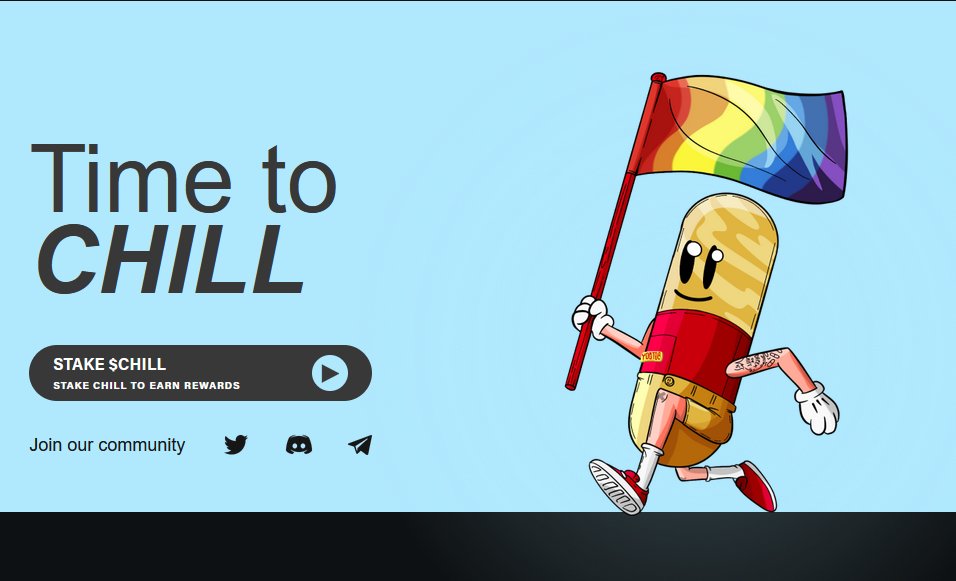 chillpillfi's tweet photo. The day where I can write these words finally has come.

$CHILL DeFi is live and it's TIME TO $CHILL

https://t.co/OXQMdaLDFW https://t.co/IPLcakxEag