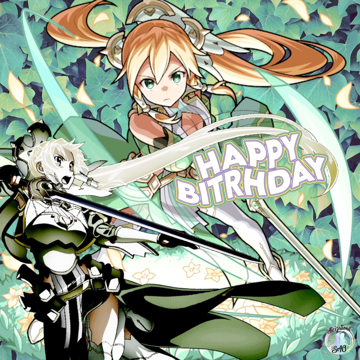 AlicizationIT's tweet photo. Happy Birthday Leafa 💚
#sao #saoita #saoalicization #sao_anime https://t.co/x0NYKPXOQh