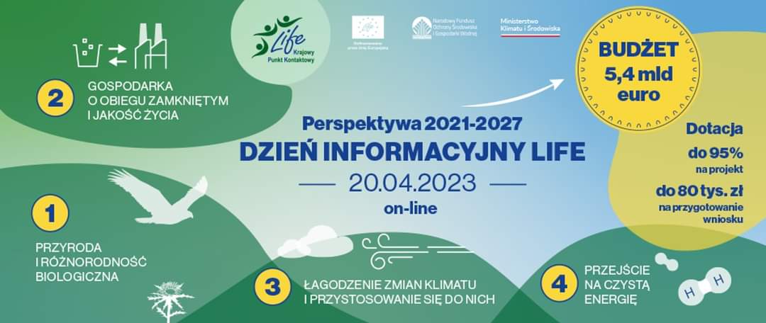 NFOSiGW's tweet photo. 📢 Już jutro 🇪🇺 Dzień Informacyjny 𝗟𝗜𝗙𝗘 (𝗼𝗻-𝗹𝗶𝗻𝗲).
🗓 Zapraszamy 20 kwietnia br. w godz. 10.00-14.00.
Link do transmisji on-line  ⤵️ https://t.co/suZ5UdCPYg
#ProgramLife https://t.co/zd5wFIzEt6
