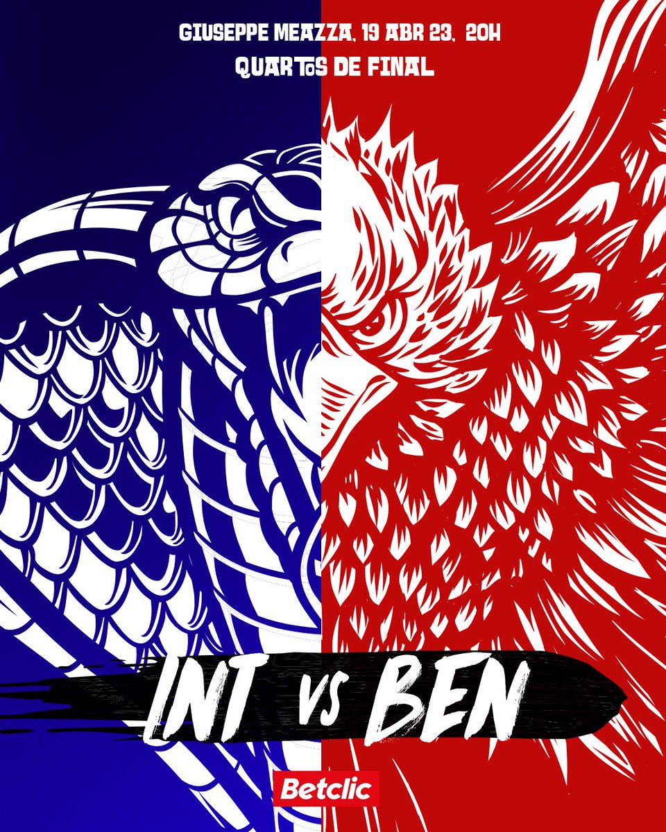 🔵 Inter x Benfica 🔴 Hoje às 20H #UCL! 🤑 Vamos sortear 10€ em Freebets para 20 pessoas. RT + LIKE & Username Betclic para participar. 👊
