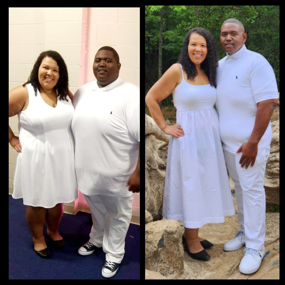 danyelljohnson's tweet photo. Over 400 lbs lost... #weightloss #weightlossjourney #weightlosscouple #dramaticweightloss #CoupleGoals #Bariatric #weightlosstips #transformation #vsg #gastricbypass #love #flycouple #Together #weightlosstransformation #inspirational #inspiration #GoalOfTheDay https://t.co/a2ySHsU5bX