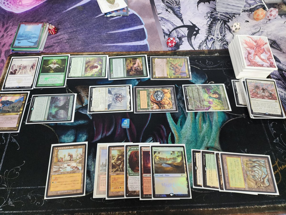 phyrexia598's tweet photo. Victory is having 310 Sparoling tokens. The dice with the 3 stands for the 300 🤣 #mtg #Commander https://t.co/BCdu6cHIXq