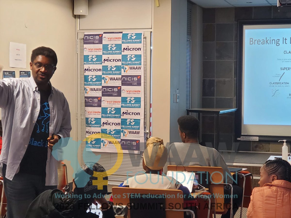 WAAW_Foundation's tweet photo. #FellowsSummit Day 2
Fellows are in session, they are being introduced to Machine Learning and Artificial Intelligence.
ML and AI have the potential to bring significant benefits to Africa across various sectors, including healthcare, agriculture, education, financial..... https://t.co/e2jB948FqZ
