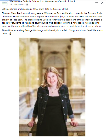TosaCatholic's tweet photo. Amazing Kate!  #AlwaysASaint https://t.co/ICiaw560Au