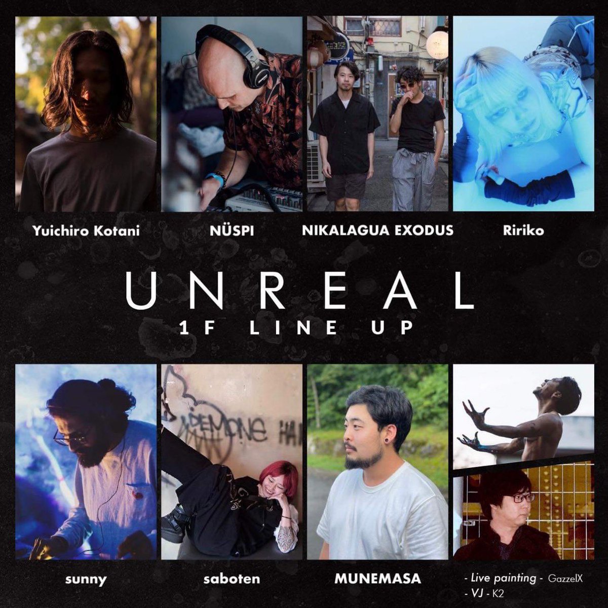 k2_Vtech's tweet photo. 【VJ出演】
UNREAL
4/28(Fri) OPEN 22:00
Venune:WOMB Shibuya
DOOR ¥3000
BEFORE 24:00 ¥2000
music:https://t.co/dz5kvPVvxz
SIGNALさん主催のUNREALにお呼びいただきました!
GWのスタートダッシュはここで決めていきましょ!
私は1FでVJ!
soft&dynamicに盛り上げていきます!
ゲストのご希望はDMで https://t.co/qv2NKowSps
