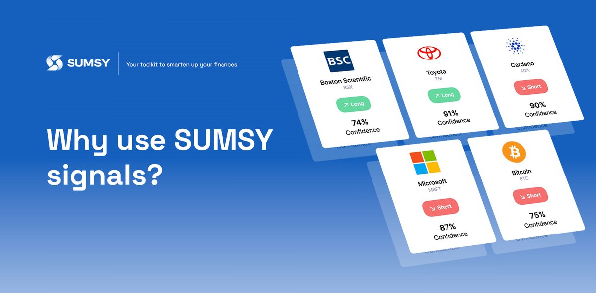 SumsySignals's tweet photo. Discover why #SumsySignals is a game-changer! π
Unlock the power of our AI #trading tool, analyzing 65+ billion data points for real-time opportunities. Designed with expert insights, user-friendly for both beginners & pros. Elevate your investing game with Sumsy Signals! πͺ https://t.co/0cXLPrMma5