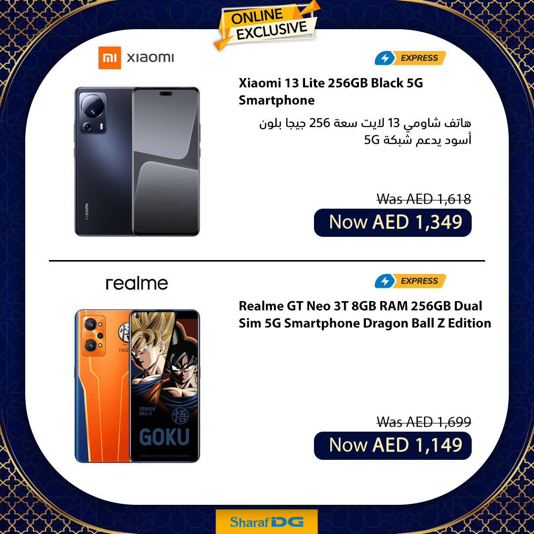 SharafDG's tweet photo. ONLINE EXCLUSIVE: Find great discounts on your favorite smartphones at https://t.co/SViJjpxGc8! Don’t miss the great Sale this Eid. Hurry and Shop now: https://t.co/KyzHjk0pdX

#SharafDG #Offers #EidOffer #Smartphone #OnlineShopping https://t.co/czgn1bRiTK