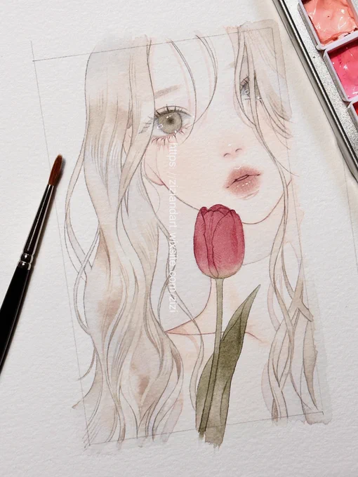 新作グッズ用の絵コミティアに原画持っていきます 