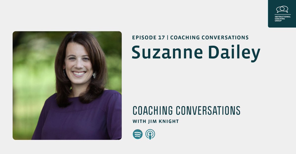 Episode 17 of Coaching Conversations is out TODAY! Tune in as <a href="/jimknight99/">Jim Knight 🇺🇦</a> &amp; Suzanne Dailey <a href="/DaileySuzanne/">Suzanne Dailey</a>  sit down and discuss how to design ways to help anyone working in schools incorporate small shifts.

Apple:podcasts.apple.com/us/podcast/suz…
Spotify:open.spotify.com/episode/4rXuPX…