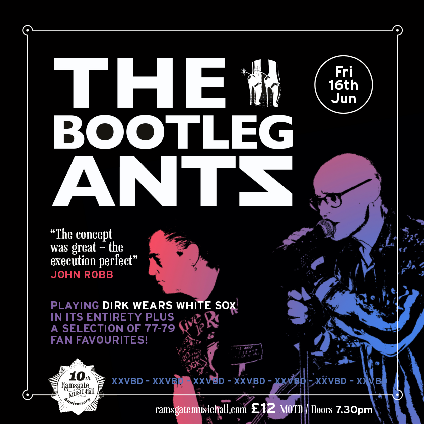 A unique tribute to Adam and the Ants on Friday 16th June!

Specialising in the early material, XXVBD: The Bootleg Ants will be performing Dirk Wears White Sox in its entirety, in addition to some fan favourites of the era 🙌
