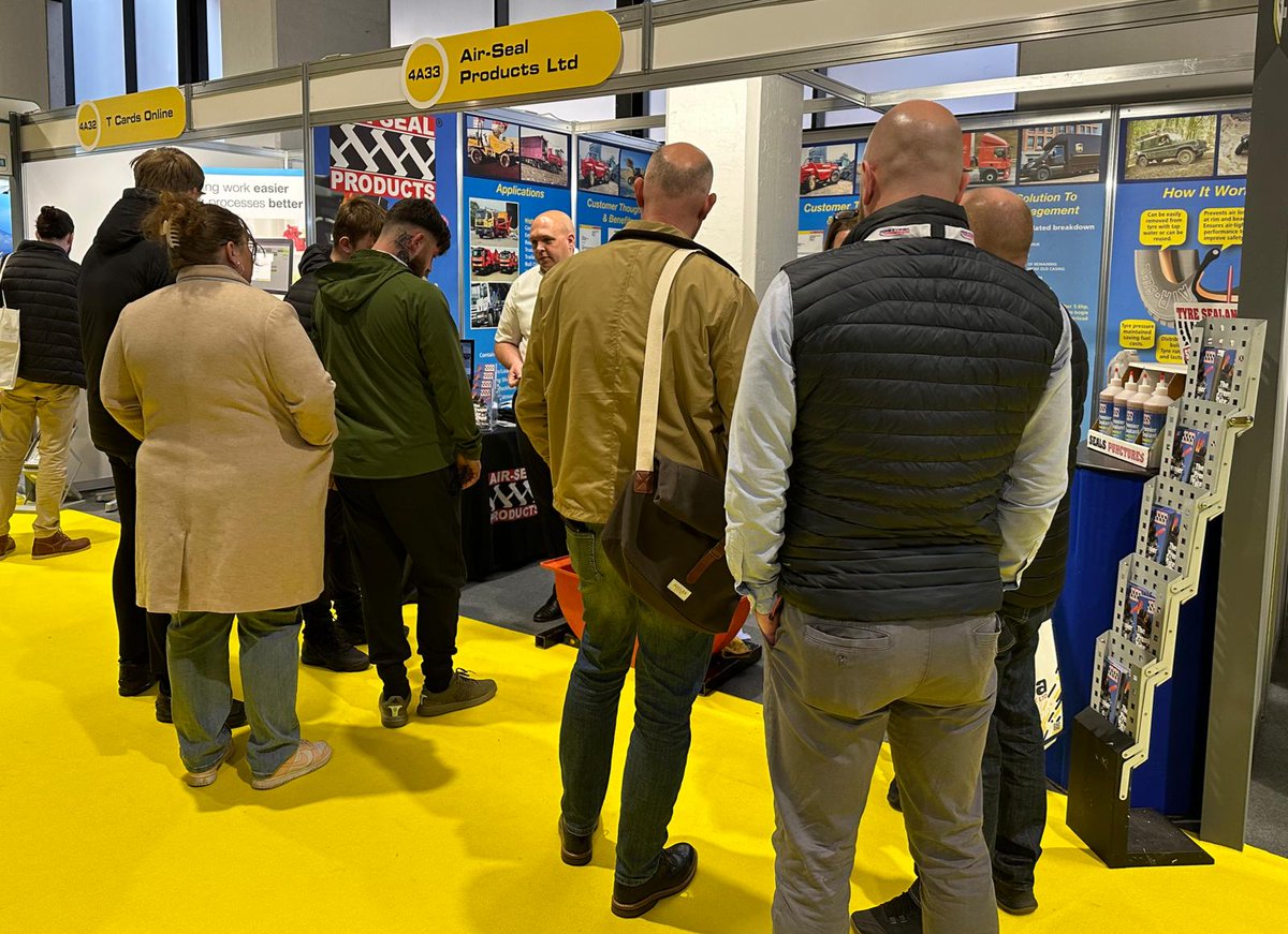 airsealproducts's tweet photo. When the team aren't wowing visitors with our premier tyre sealant on stand 4A33 at @TheCVShow they are searching the halls for some weird and wonderful vehicles. Kerstin is winning so far with the IVECO  #Chammoth... 🦣 https://t.co/zUZHdGoZtl