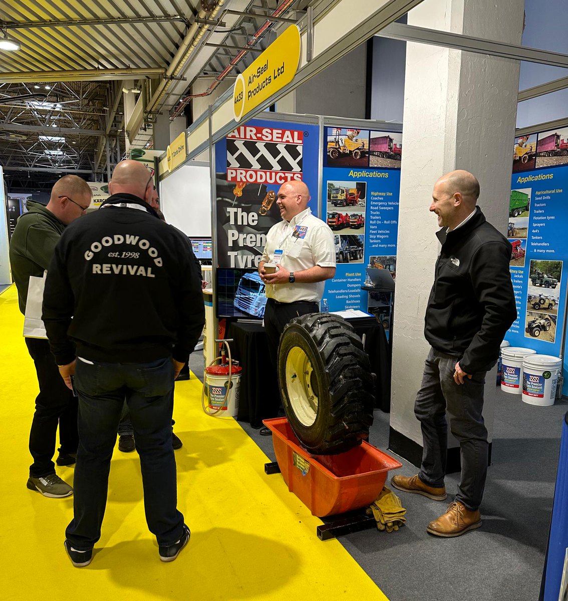 airsealproducts's tweet photo. When the team aren't wowing visitors with our premier tyre sealant on stand 4A33 at @TheCVShow they are searching the halls for some weird and wonderful vehicles. Kerstin is winning so far with the IVECO  #Chammoth... 🦣 https://t.co/zUZHdGoZtl