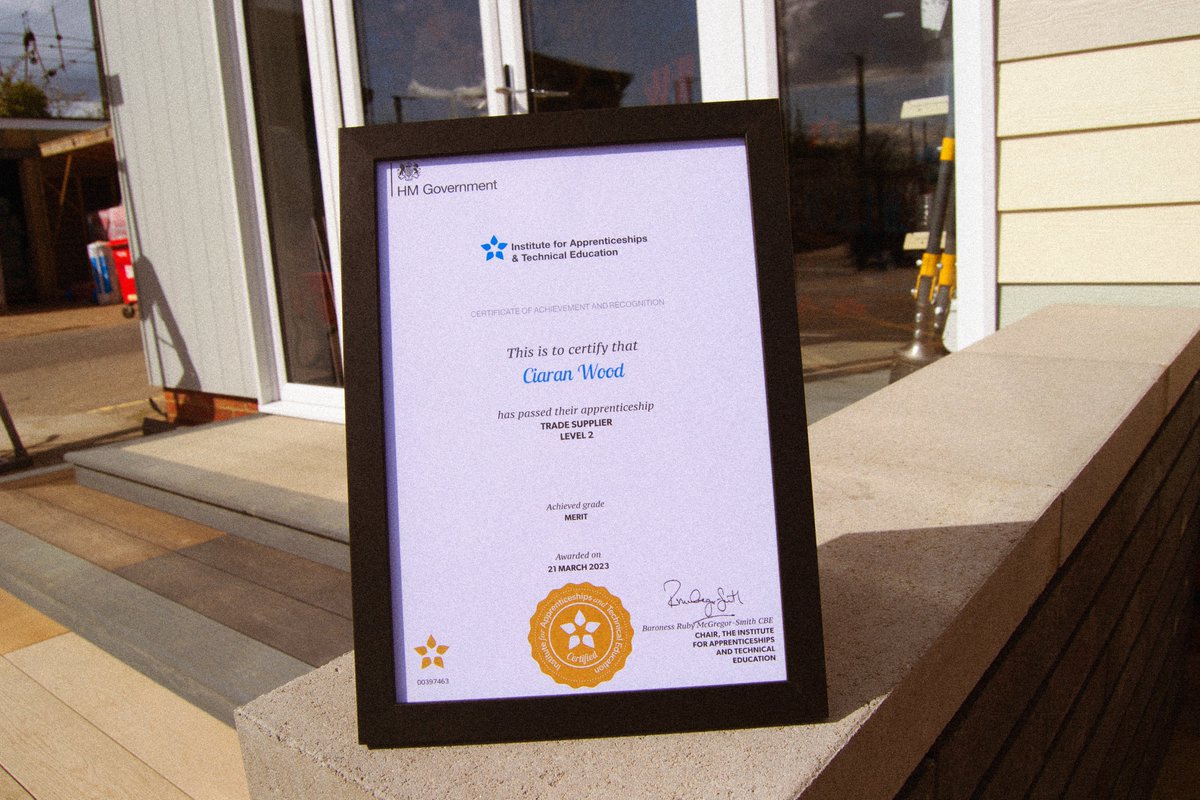 colliercatch's tweet photo. Congratulations Ciaran Wood — @IFAteched - Institute for Apprenticeships and Technical Education Trade Supplier Level 2 👏🧱 #BuildWithColliers https://t.co/C23kkvjxLs