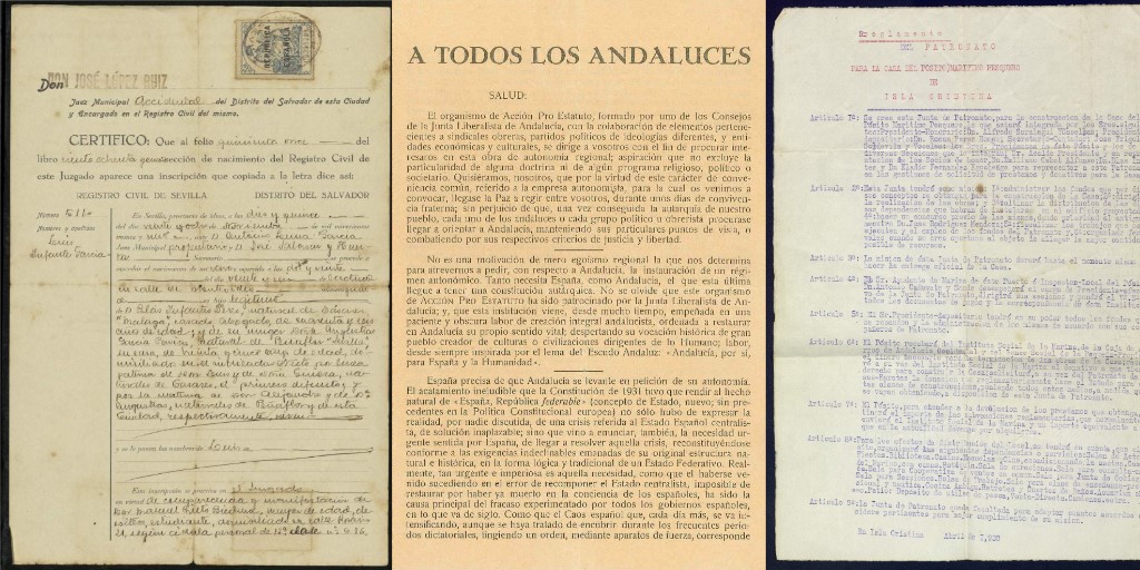 ServiciosAND's tweet photo. 👁🔎Descubre el Centro Documental de la Autonomía de #Andalucía de @CEAndaluces
💠#Archivo Blas Infante
💠Fondo de la II República
💠Colección Rodríguez Alcaide
💠Blas Infante en la prensa
Accede 👉 https://t.co/aDT7EeXfwm https://t.co/jtDy9C1bWl