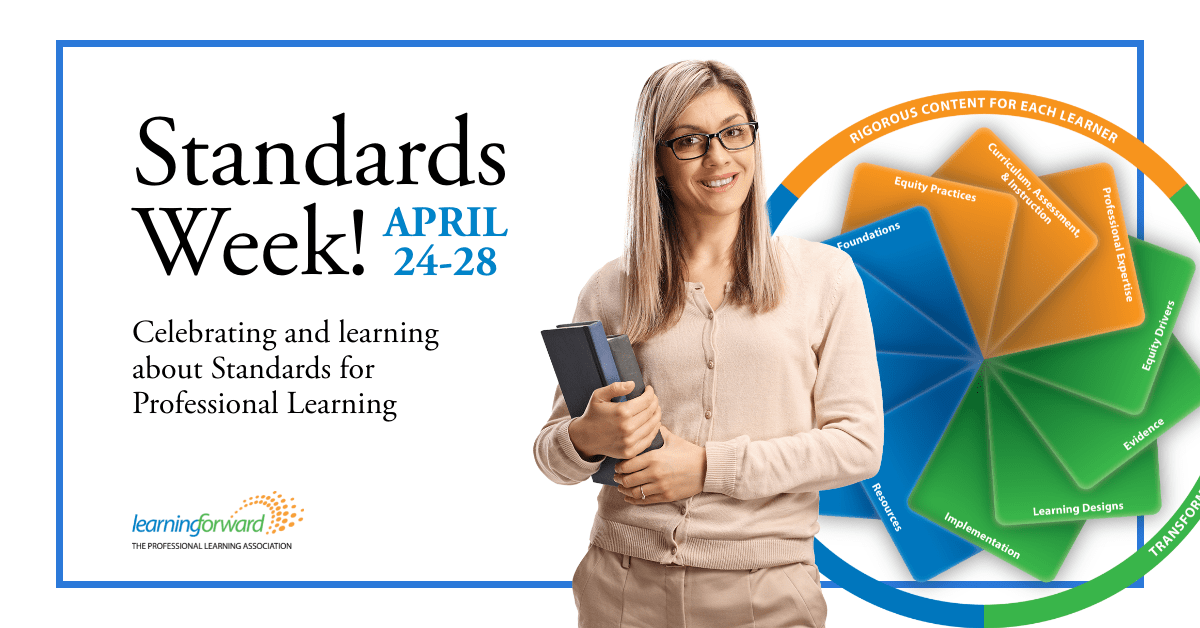 We are only FIVE days away from kicking off STANDARDS WEEK 2023! 

Each day at 3 PM ET, we will live stream a one-hour topical webinar, followed by a 30-minute Standards Lab to dig into the new tools being released. 

Find out how to participate! standards.learningforward.org/standards-week… #Stand4PL