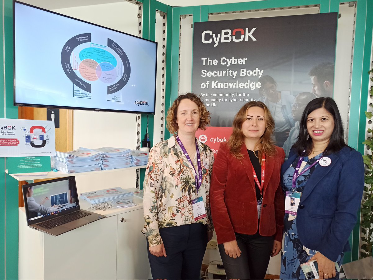 Visit the #CyBOK stand at #CYBERUK23 in the ecosystem zone. The @cy_bok team is here with the new mapping brochure of the #NCSC certified programmes