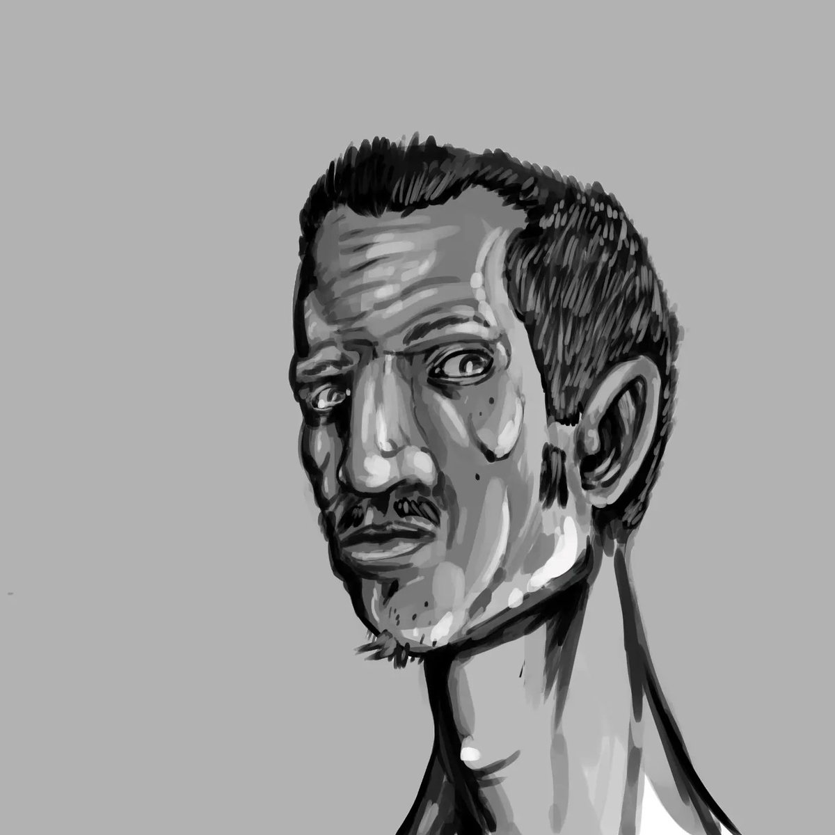 cyberfox98's tweet photo. Thought I would just do a quick sketch of a human head, 
Been a while, 
Been busy.

#sketch 
#digitalart https://t.co/HCbzO2UCkM