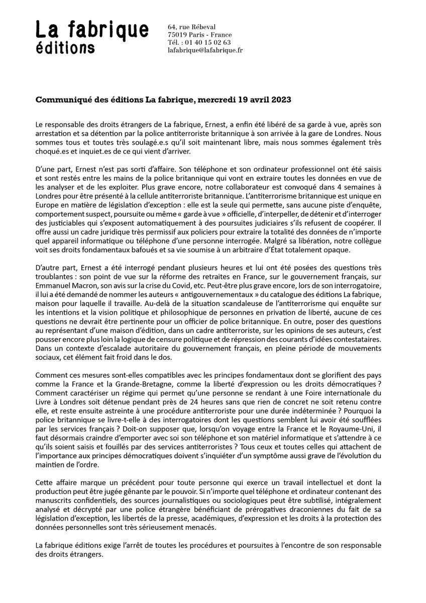 La fabrique éditions (@ed_lafabrique) on Twitter photo 