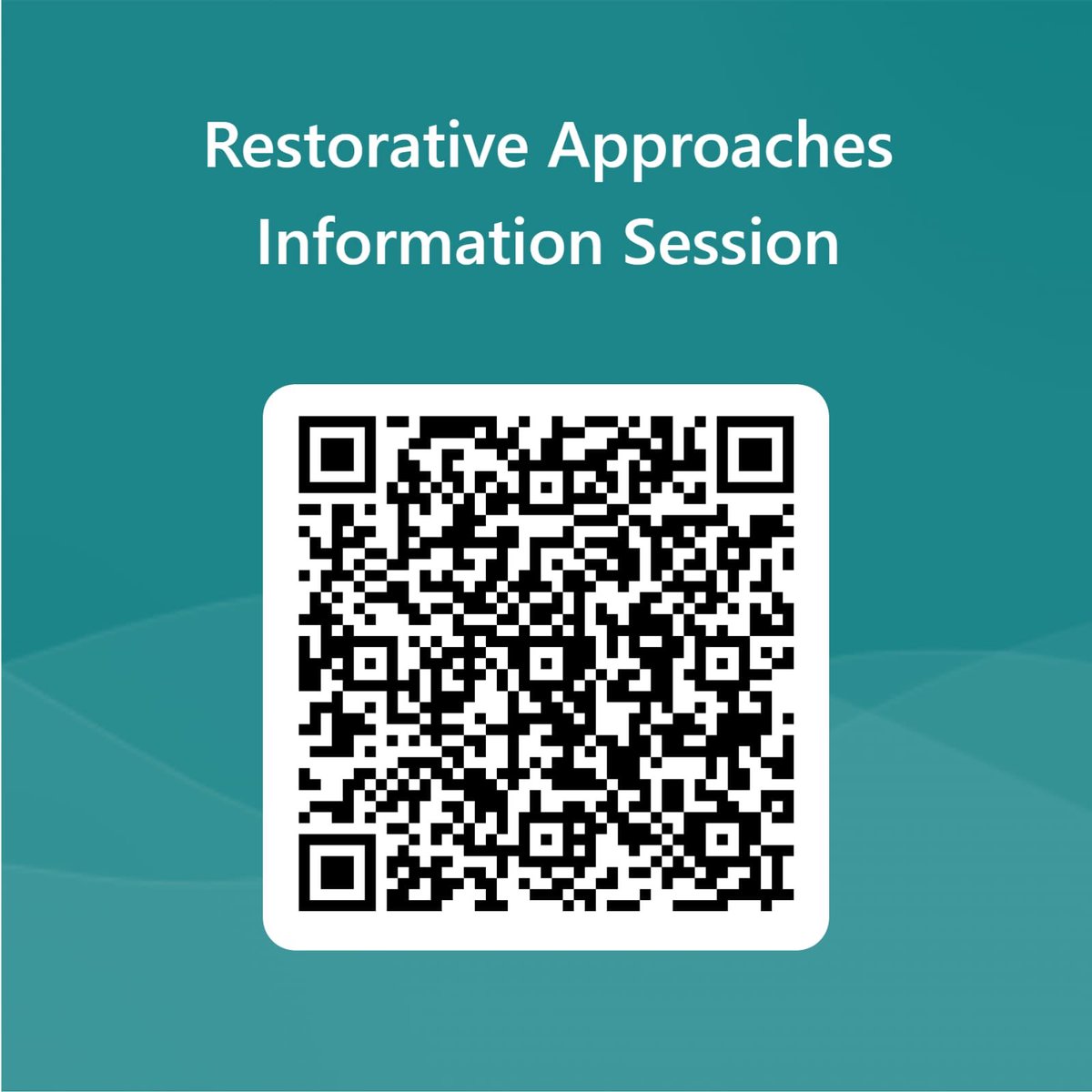 Looking to find out more information about implementing restorative approaches within your establishment? Join us online on Thursday at 3.30, sign up here!